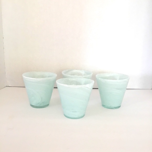 Ravenhead/ Hand Blown Rocks Glasses /w Optic Swirl - Picture 4 of 4